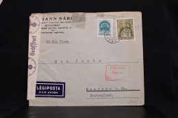Hungary 1941 Budapest Censored Air Mail Cover To Germany__(7781) - Lettres & Documents
