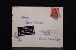 Hungary 1941 Torokszentmiklos Censored Air Mail Cover To Finland__(7818) - Cartas & Documentos