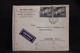 Hungary 1942 Budapest Censored Air Mail Cover To Germany__(6238) - Covers & Documents