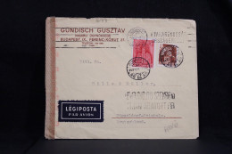 Hungary 1943 Budapest Censored Air Mail Cover To Germany__(6183) - Cartas & Documentos