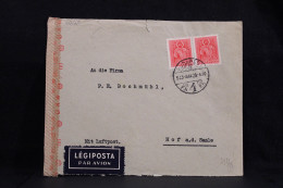 Hungary 1943 Budapest Censored Air Mail Cover To Germany__(6220) - Lettres & Documents