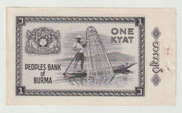 Banknote Peoples Bank Of Burma-birma (myanmar) 1 Kyat 1965 UNC - Myanmar