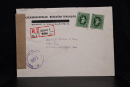 Hungary 1946 Budapest 4 Censored Registered Cover To Austria__(7758) - Storia Postale