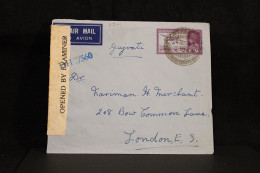 India 1930's Censored Air Mail Cover To UK__(4341) - Posta Aerea