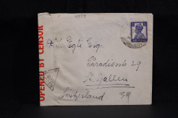 India 1940's Censored Cover To Switzerland__(4858) - Brieven En Documenten