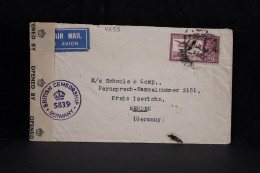 India 1947 Censored Air Mail Cover To Germany__(4253) - Luchtpost
