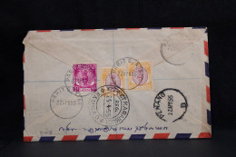 Malaya 1955 Parit Buntar Registered Air Mail Cover To South India__(6416) - Fédération De Malaya