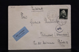 Norway 1943 Oslo Censored Air Mail Cover To Hannover Germany__(7633) - Lettres & Documents