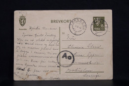 Norway 1944 Tonsberg Censored Stationery Card To Sweden__(7647) - Entiers Postaux