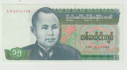 Banknote Union Of Burma-birma Bank (myanmar) 15 Kyats 1986 UNC - Myanmar