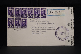 South Africa 1947 Censored Air Mail Cover To Germany British Zone__(4877) - Luchtpost