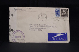 South Africa 1947 Johannesburg Censored Air Mail Cover To Germany__(4878) - Luftpost
