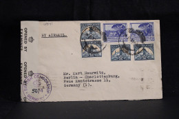 South Africa 1947 Johannesburg Censored Air Mail Cover To Germany__(4941) - Airmail