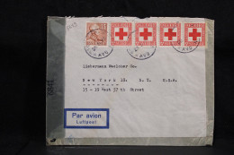 Sweden 1940's Stockholm Censored Air Mail Cover To USA__(5649) - Lettres & Documents