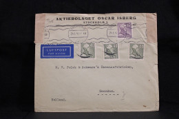 Sweden 1941 Stockholm 15 Censored Air Mail Cover To Netherlands__(5666) - Lettres & Documents
