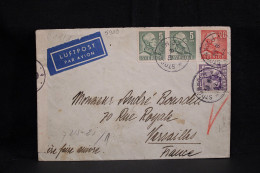 Sweden 1942 Stockholm 32 Cven Air Mail Cover To France__(5910) - Lettres & Documents