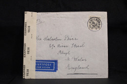 Sweden 1943 Göteborg 4 Censored Air Mail Cover To UK__(5670) - Briefe U. Dokumente