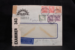 Sweden 1944 Stockholm 1 Censored Air Mail Cover__(5824) - Covers & Documents