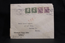 Sweden 1944 Stockholm 1 Censored Air Mail Cover To Switzerland__(5764) - Covers & Documents