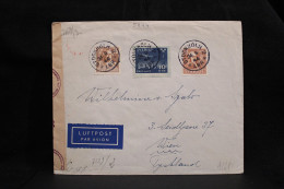 Sweden 1944 Stockholm 2 Censored Air Mail Cover To Germany__(5877) - Lettres & Documents