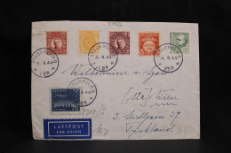 Sweden 1944 Stockholm 9 Censored Air Mail Cover To Germany__(5862) - Covers & Documents