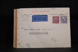 Sweden 1944 Stockholm Censored Air Mail Cover To Germany__(5636) - Covers & Documents