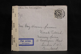 Sweden 1944 Uppsala Censored Air Mail Cover To UK__(5827) - Cartas & Documentos