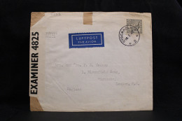 Sweden 1945 Stockholm Censored Air Mail Cover To UK__(5822) - Cartas & Documentos