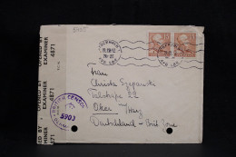 Sweden 1947 Stockholm 1 Censored Air Mail Cover To Germany British Zone__(5795) - Cartas & Documentos