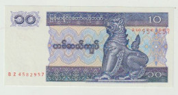 Banknote Central Bank Of Myanmar (burma) 10 Kyats 1996-97 UNC - Myanmar