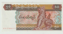 Banknote Central Bank Of Myanmar (burma) 50 Kyats 1994-97 UNC - Myanmar
