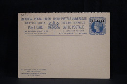 Zanzibar One Anna Overprint Unused Stationery Card__(6055) - Zanzibar (...-1963)