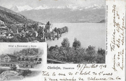 OBERHOFEN ► Mehrbild Lichtdruck Mit Hotel Bären Anno 1903 - Oberhofen Am Thunersee