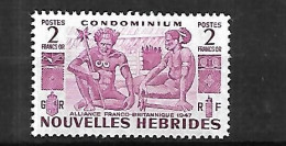 Nouvelles - Hébrides 1953  Cat Yt N°  153  N* MLH - Unused Stamps