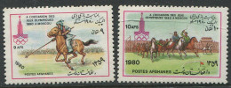 Afghanistan:Afghanes:Unused Stamps Moscow Olympic Games, Riding, Horses, 1980, MNH - Chevaux