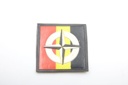 Militaria - PATCH : Original Belgian NATO Flag - Belgium Belgique - Material : Plastic - Uniformes