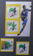 AFRQUE DU SUD RSA 2010 MNH** FRANCE HENRI GOVOU PERF + IMPERF 5 STAMPS COMORES  FOOTBALL FUSSBALL SOCCER CALCIO FOOT - 2010 – Südafrika