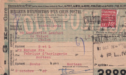France Colis Postaux Sur Document - Briefe U. Dokumente