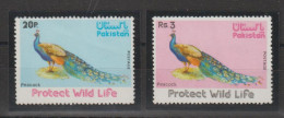 Pakistan 1976 Paons Série 401-2, 2 Val ** MNH - Pakistan