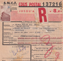France Colis Postaux Sur Document - Storia Postale