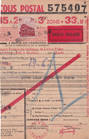 France Colis Postaux Sur Document - Brieven & Documenten