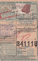 France Colis Postaux Sur Document - Covers & Documents
