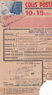 France Colis Postaux Sur Document - Cartas & Documentos