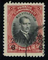 Türkiye 1936 Mi 1006 Mustafa Kemal ATATÜRK (1881-1938) Staatsprasident | Overprint - Gebraucht