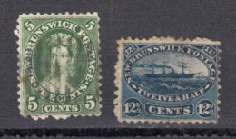 Nouveau Brunswick 1860 Yvert 6 Et 8 Obliteres - Used Stamps