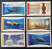 Maldives 2012 / 2013 Mi. 4837 - 4842 Diplomatic Relations China Chine 40 Years Tortue Turtle Poisson Fish Boat Bateau - Unused Stamps