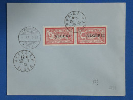 AY19 ALGERIE FRANCE    BELLE  LETTRE   1931 ALGER AU LUXEMBOURG +SURCHARGES SU R PAIRE+  AFFR. PLAISANT+ + - Cartas & Documentos