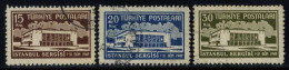 Türkiye 1949 Mi 1241-1243 Istanbul Exhibition | Exhibition Building - Oblitérés