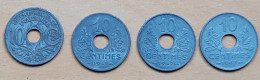 4 PIÈCES: 10 CENTIMES (1941 FRANCE LIBRE , 1941, 1942, 1943 ETAT FRANÇAIS) - 10 Centimes