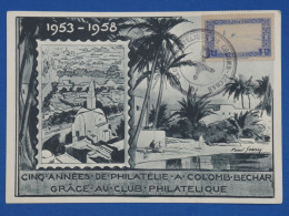 AY19  ALGERIE   BELLE  CARTE  1958  EXPO COLOMB BECHAR  ++CLUB+  AFFR. PLAISANT+ + - Lettres & Documents